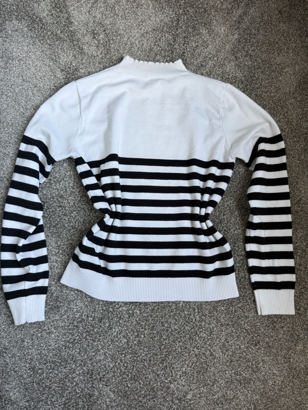 Kids Black & White Stripe Knit Top